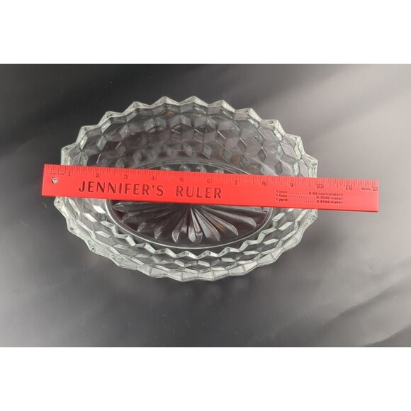 Fostoria American Clear Oval Vegetable Bowl 9" #2056 Vtg Glassware Unmarked MCM - Picture 5 of 7